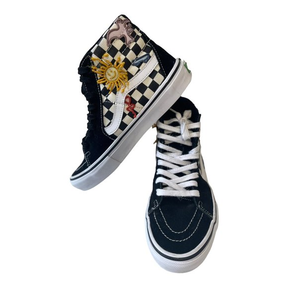 Vans SK8 Hi Skateistan Checkerboard Men's Classic Skate Shoes Size 7 - Picture 4 of 14